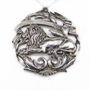 Sterling Antique Lion Pendant